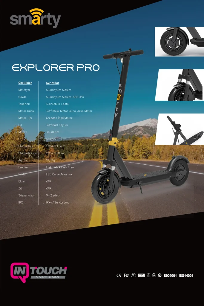 Intouch Smarty Explorer Pro elektrikli scooter